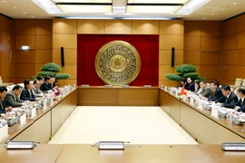 Quang cảnh buổi làm việc. (Ảnh: An Đăng/TTXVN)