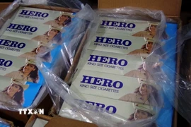 Tang vật trong một vụ thuốc lá lậu. (Ảnh: TTXVN phát)