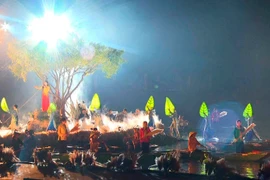 Festival Ninh Bình-Tràng An lần thứ 2 với chủ đề “Sắc màu di sản - Hội tụ và lan tỏa”. (Ảnh: Thùy Dung/TTXVN)