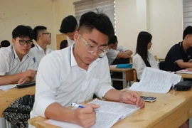 Thí sinh ôn thi tốt nghiệp trung học phổ thông. (Ảnh: PV/Vietnam+)