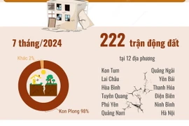 Cả nước xảy ra 222 trận động đất nhỏ kể từ đầu năm 2024