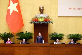 Chủ tịch Quốc hội Trần Thanh Mẫn chủ trì chất vấn và trả lời chất vấn. (Ảnh: Doãn Tấn/ TTXVN)