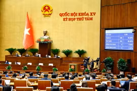 Quốc hội thông qua Luật Công đoàn (sửa đổi). (Ảnh: Doãn Tấn/TTXVN)