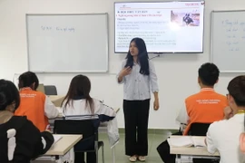 Trường Phổ thông Cao đẳng FPT Polytechnic đa dạng nội dung học nhằm thu hút học sinh. (Ảnh: Bích Huệ/TTXVN)