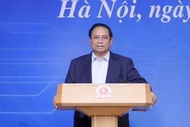 Thủ tướng Phạm Minh Chính chủ trì Hội nghị phát triển nguồn nhân lực bán dẫn. (Ảnh: Dương Giang/TTXVN)