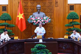 Thủ tướng Phạm Minh Chính chủ trì họp Thường trực Chính phủ về một số Luật. (Ảnh: Dương Giang/TTXVN)