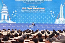 Chủ tịch Quốc hội Trần Thanh Mẫn phát biểu. (Ảnh: Doãn Tấn/TTXVN)