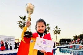 Kỳ thủ Nguyễn Vũ Bảo Châu giành ngôi vô địch. (Nguồn: Tổng cục Thể dục Thể thao)