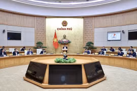 Quang cảnh phiên họp Chính phủ chuyên đề về xây dựng pháp luật tháng 1 năm 2024. (Ảnh: Dương Giang/TTXVN)