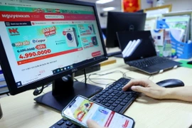Giao dịch thương mại điện tử. (Ảnh: Phạm Hậu/TTXVN)