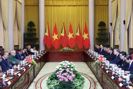 Chủ tịch nước Tô Lâm hội đàm với Tổng thống Timor-Leste Jose Ramos-Horta. (Ảnh: Lâm Khánh/TTXVN)