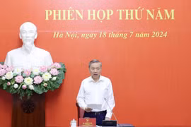 Chủ tịch nước Tô Lâm phát biểu kết luận Phiên họp thứ 5 Hội đồng Quốc phòng và An ninh. (Ảnh: Nhan Sáng/TTXVN)