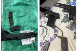 Tang vật của vụ tàng trữ vũ khí. (Nguồn: Cơ quan Công an)