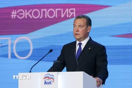 Phó Chủ tịch Hội đồng An ninh Nga Dmitry Medvedev. (Nguồn: AFP/TTXVN)