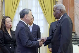 Chủ tịch nước Tô Lâm tiếp Chủ tịch Quốc hội Cuba Esteban Lazo Hernandez. (Ảnh: Nhan Sáng/TTXVN)