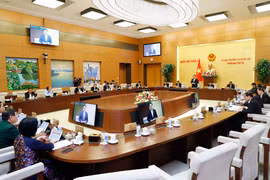 Toàn cảnh phiên họp thứ 30 của Ủy ban Thường vụ Quốc hội. (Ảnh: Nhan Sáng/TTXVN)