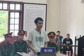 Bị cáo Hà Văn Tuấn tại phiên tòa xét xử. (Ảnh: Vũ Hà/ TTXVN)