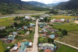 Làng kháng chiến Xốp Dùi (xã Xốp, huyện Đăk Glei, tỉnh Kon Tum). (Ảnh: TTXVN phát)