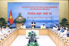Thủ tướng Phạm Minh Chính chủ trì Phiên họp lần thứ 10 của Ban Chỉ đạo Nhà nước các công trình, dự án quan trọng quốc gia,. (Ảnh: Dương Giang/TTXVN)
