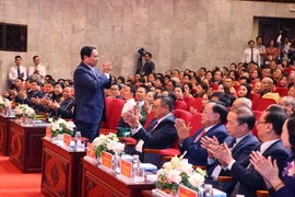 Thủ tướng Phạm Minh Chính tại hội nghị. (Ảnh: Văn Điệp/ TTXVN)