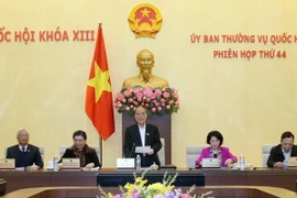 Chủ tịch Quốc hội Nguyễn Sinh Hùng phát biểu khai mạc Phiên họp thứ 44 của Ủy ban Thường vụ Quốc hội. (Ảnh: Nhan Sáng/TTXVN)