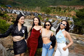 Các thí sinh đã có mặt tại Lâm Đồng chuẩn bị cho "chặng đua" cuối cùng. (Ảnh: CTV/Vietnam+)