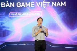 Ông Lê Quang Tự Do tại Diễn đàn Game Việt Nam 2023. (Ảnh: Tiến Lực/TTXVN)