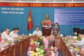 Quang cảnh buổi làm việc ngày 21/12/2022. (Ảnh: Đinh Hằng/TTXVN)