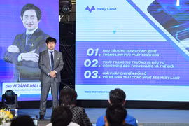 Ông Hoàng Mai Chung - Chủ tịch Hội đồng Quản trị Công ty Cổ phần Tập đoàn Meey Land phát biểu tại sự kiện.