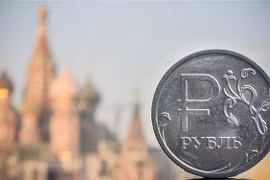 Đồng ruble của Nga. (Ảnh: AFP/TTXVN)