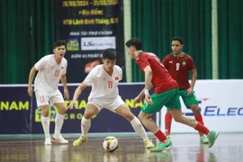 Đội tuyển futsal Việt Nam hòa 3-3 trước Maroc. (Ảnh: VFF)