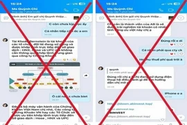 Tin nhắn các đối tượng mời chào bà Q đầu tư. (Ảnh: Cơ quan Công an cung cấp)