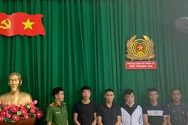 Băng nhóm trộm cắp, tiêu thụ xe máy vừa bị triệt phá. (Ảnh: CA cung cấp)