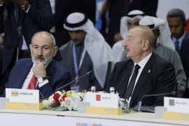 Thủ tướng Armenia Nikol Pashinyan và Tổng thống Azerbaijan Ilham Aliyev. (Ảnh: AP)