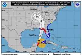 Bão Helene đổ bộ vào Vịnh Mexico. (Ảnh: Oil&Gas Journal)