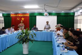 Quang cảnh buổi làm việc. (Ảnh: Phạm Minh Tuấn/TTXVN)