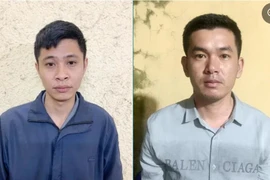 Đối tượng Nguyễn Thế Hoàng và Lương Văn Hoàng. (Ảnh: Cơ quan Công an cung cấp)