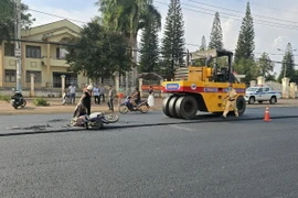 Hiện trường vụ tai nạn. (Ảnh: Hoài Nam/TTXVN)