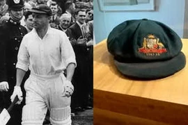 Chiếc mũ của vận động viên Don Bradman đã 80 năm tuổi. (Ảnh: Mạng X)