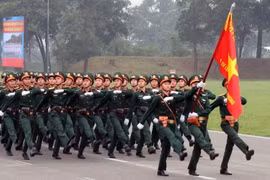 Các lực lượng tham gia hợp luyện. (Ảnh: Trọng Đức/TTXVN)