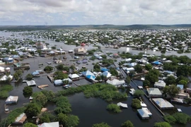 Cảnh ngập lụt tại Hiran, Somalia ngày 15/11/2023. (Ảnh: AA/TTXVN)