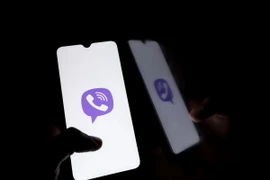 Logo Viber trên màn hình điện thoại. (Ảnh: Getty Images)