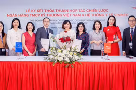 Lễ ký kết hợp tác chiến lược giữa Vinmec và Techcombank.