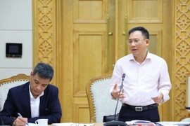 Phó Tổng Giám đốc Bảo hiểm Xã hội Việt Nam Lê Hùng Sơn. (Ảnh: Văn Điệp/TTXVN)