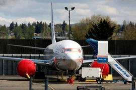 Máy bay Boeing 737 MAX 9 tại nhà máy sản xuất ở Renton, Washington (Mỹ). (Ảnh: AFP/TTXVN)