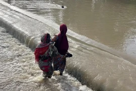 Lũ lụt ở Maiduguri, Nigeria ngày 15/9. (Ảnh: DW)