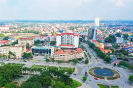 Khu vực trung tâm thành phố Thái Nguyên. (Ảnh: Hoàng Nguyên/TTXVN)