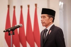 Tổng thống Indonesia Joko Widodo phát biểu tại lễ nhậm chức của các thành viên mới của nội các tại Jakarta, Indonesia, ngày 19/8/2024. (Ảnh: Getty Images/TTXVN)