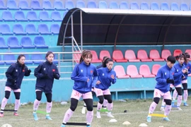 Đội tuyển U20 Nữ Việt Nam trên sân tập. (Ảnh: VFF)