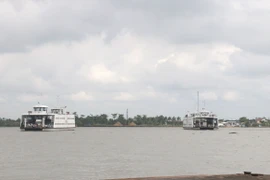 Dự án cầu Đình Khao bắc qua sông Cổ Chiên sẽ có chiều dài hơn 4km, vận tốc thiết kế 80km/h. (Ảnh: Lê Thúy Hằng/TTXVN)